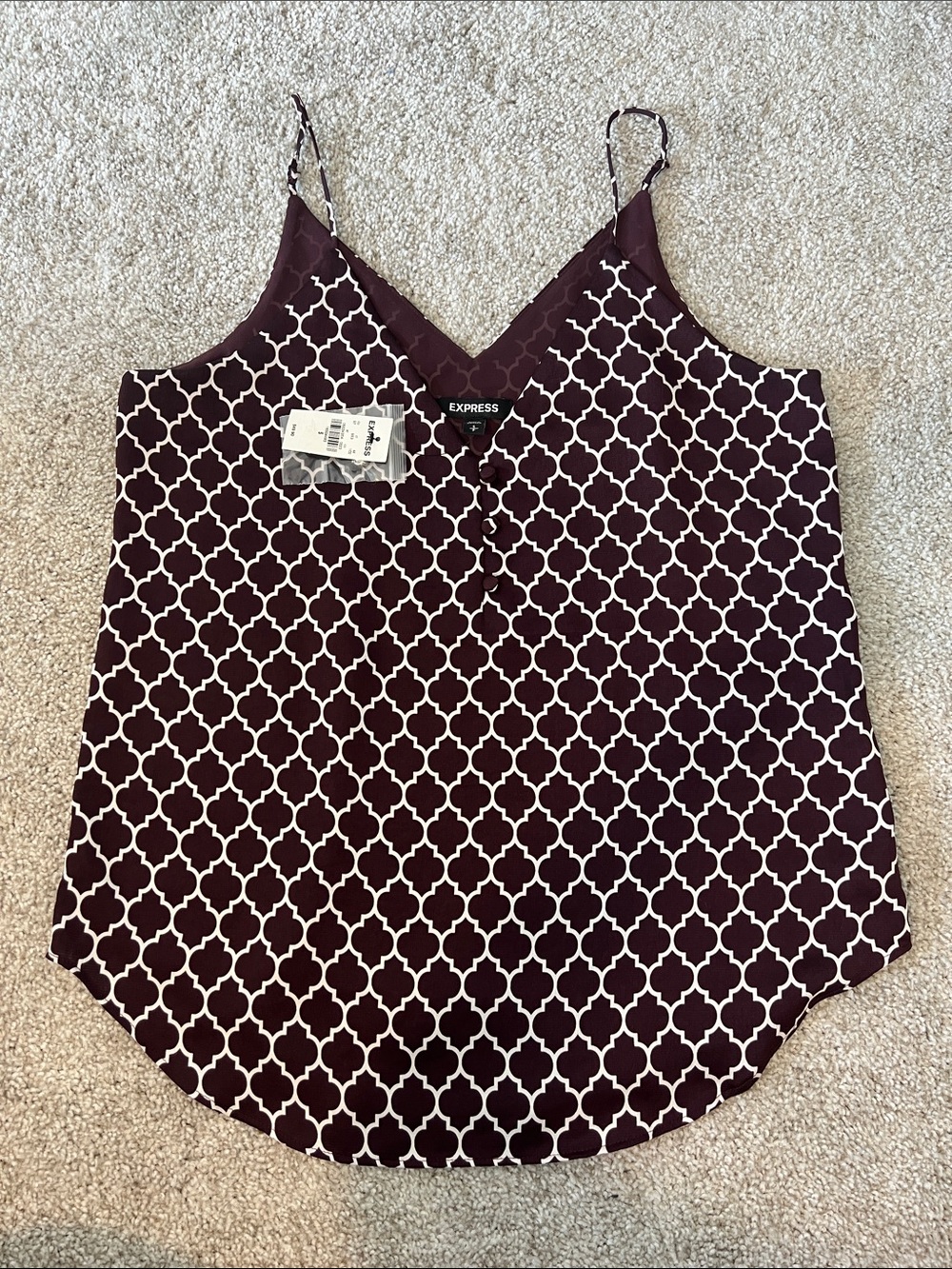 NWT Express Plum V-Neck Camisole Top